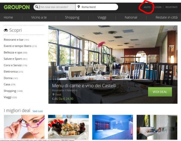 groupon contatti